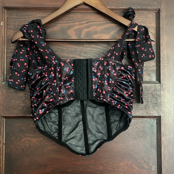 ASOS cherry corset top - Picture 2 of 3